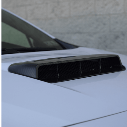 JDMuscle [22-26 WRX] GC8 Style Version 2 Tanso Carbon Fiber Hood Scoop - Graveyard Performance