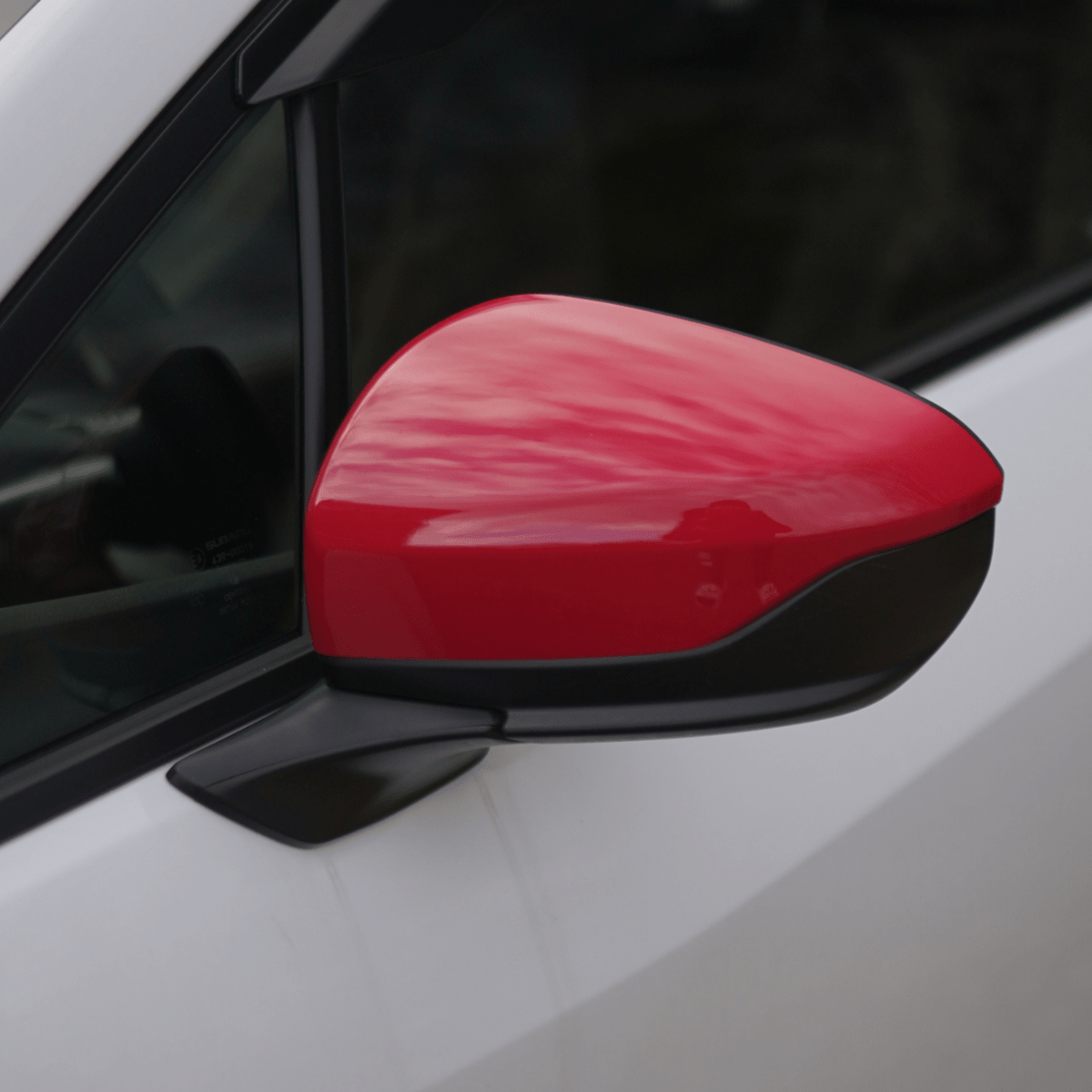JDMuscle [22-26 WRX] Mirror Covers Replacements | 2PC Set, Paint Matched / Gloss Black / Cherry Red - Graveyard Performance