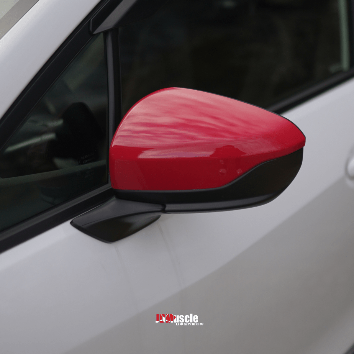 JDMuscle [22-26 WRX] Mirror Covers Replacements | 2PC Set, Paint Matched / Gloss Black / Cherry Red - Graveyard Performance