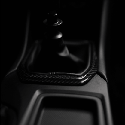 JDMuscle [22-26 WRX] MT Tanso Pre-preg Carbon Fiber Shifter Trim Cover w/ Gloss Finish - Graveyard Performance