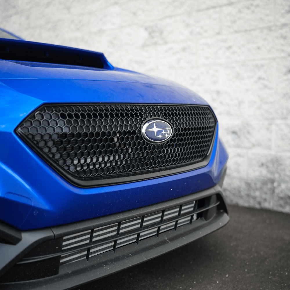 JDMuscle [22-26 WRX] OEM Style Sport Grille w/ Integrated Emblem Mount and Optional Painted Stripe - Graveyard Performance