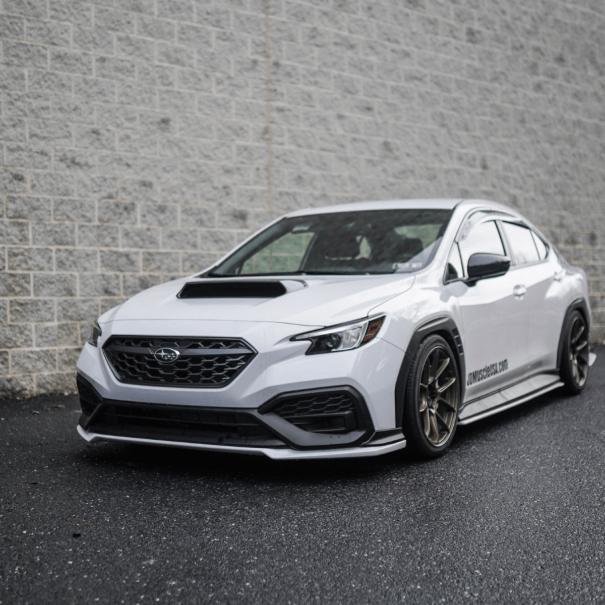 JDMuscle [22-26 WRX] Oversized Hood Scoop OE+ Style - Gloss Black / Paint Matched | Bulge - Graveyard Performance