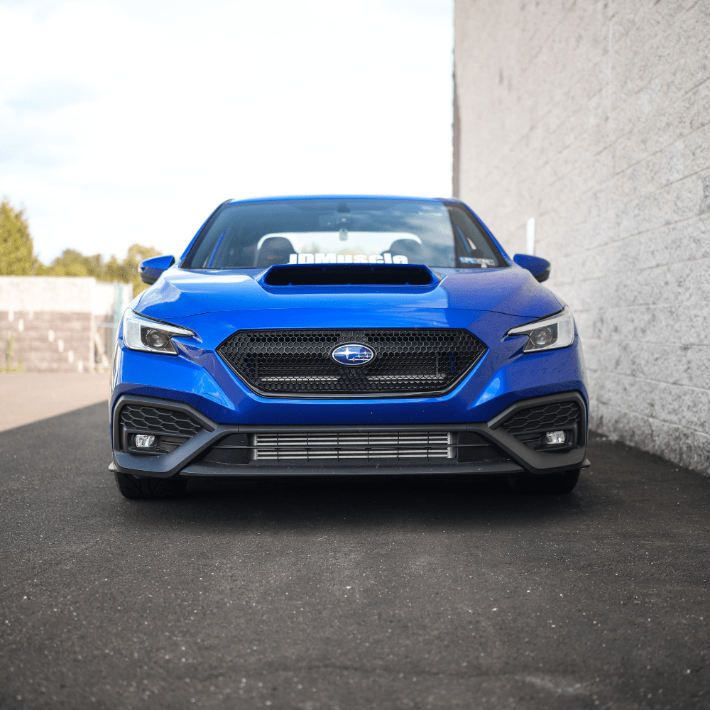 JDMuscle [22-26 WRX] Oversized Hood Scoop V1 - Gloss Black / Paint Matched / Carbon Fiber - Bulge Style - Graveyard Performance