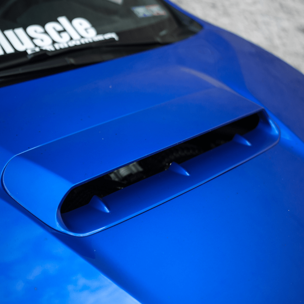 JDMuscle [22-26 WRX] Oversized Hood Scoop V1 - Gloss Black / Paint Matched / Carbon Fiber - Bulge Style - Graveyard Performance