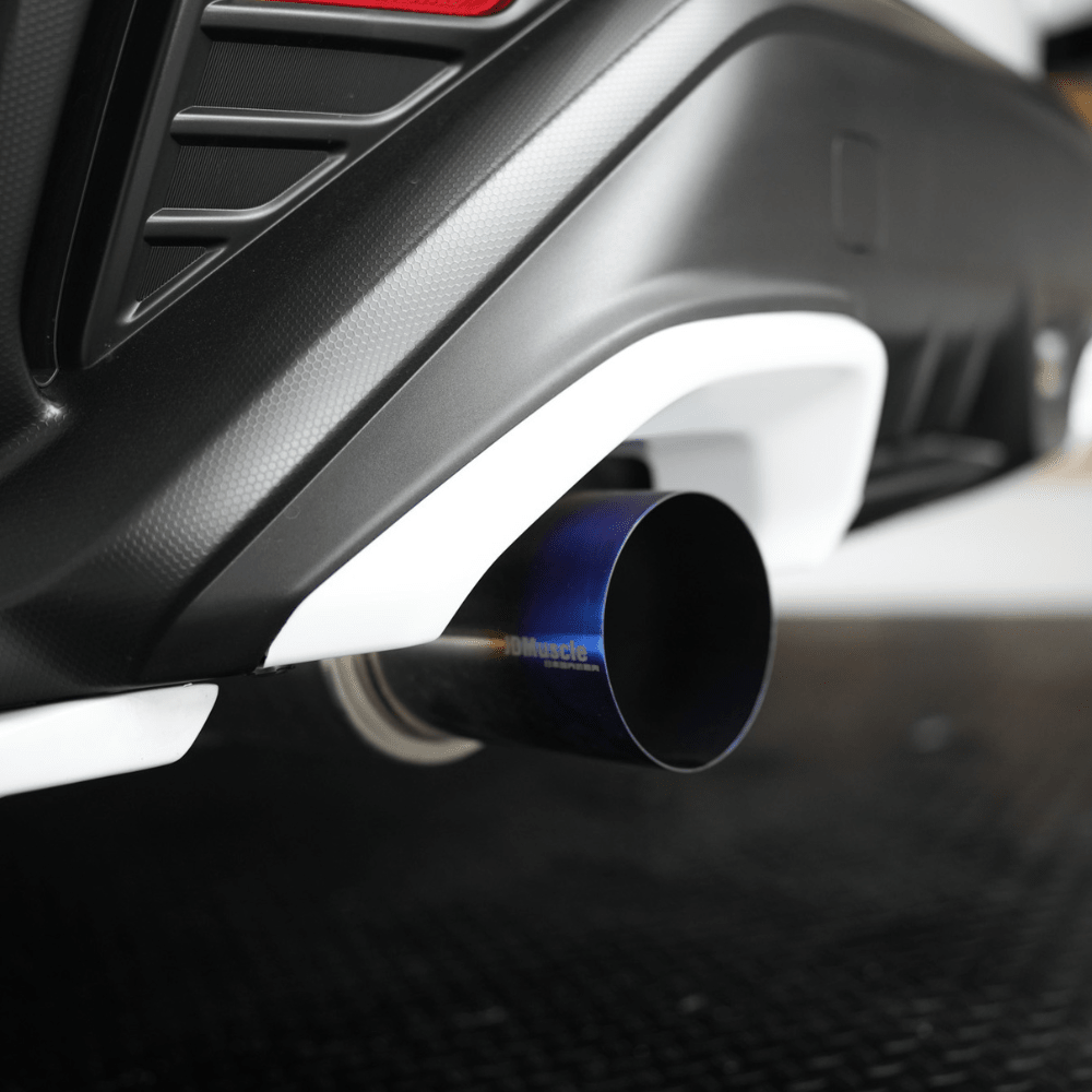 JDMuscle [22-26 WRX] Paint Matched Exhaust Finisher Trim Replacements - Graveyard Performance