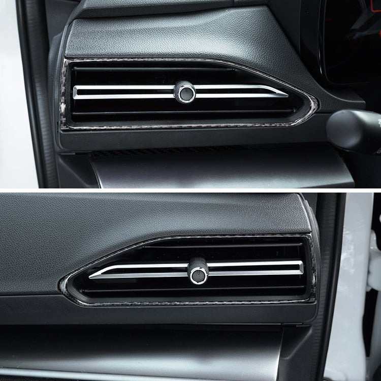 JDMuscle [22-26 WRX] P&S Series Carbon Fiber AC Trim Covers 4 PC | Black Carbon Fiber/ Red Carbon Fiber - Graveyard Performance