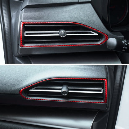 JDMuscle [22-26 WRX] P&S Series Carbon Fiber AC Trim Covers 4 PC | Black Carbon Fiber/ Red Carbon Fiber - Graveyard Performance