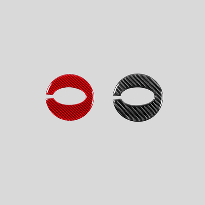 JDMuscle [22-26 WRX] P&S Series Carbon Fiber Airbag Trim Cover | Black Carbon Fiber/ Red Carbon Fiber - Graveyard Performance