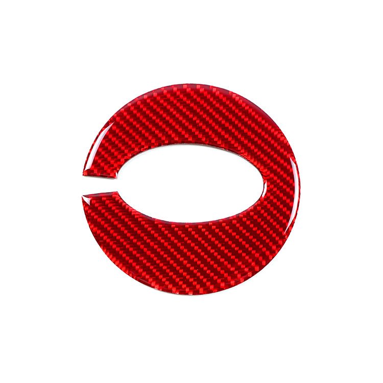 JDMuscle [22-26 WRX] P&S Series Carbon Fiber Airbag Trim Cover | Black Carbon Fiber/ Red Carbon Fiber - Graveyard Performance