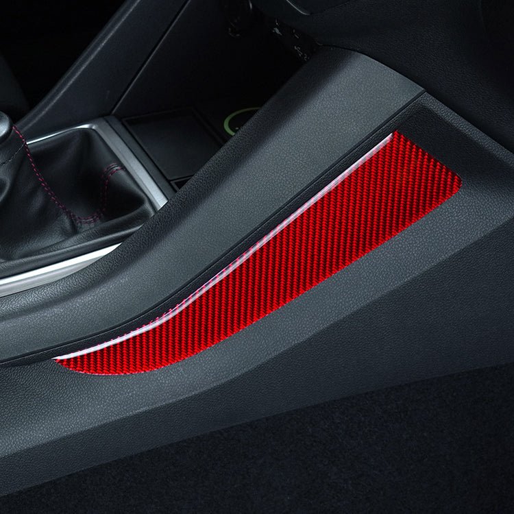 JDMuscle [22-26 WRX] P&S Series Carbon Fiber Center Kicker Panel Accents 2 PC| Black Carbon Fiber/ Red Carbon Fiber - Graveyard Performance