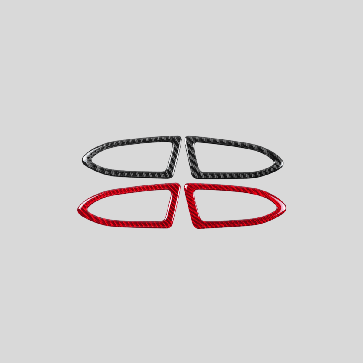 JDMuscle [22-26 WRX] P&S Series Carbon Fiber Dash AC Trim 2 PC | Black Carbon Fiber/ Red Carbon Fiber - Graveyard Performance