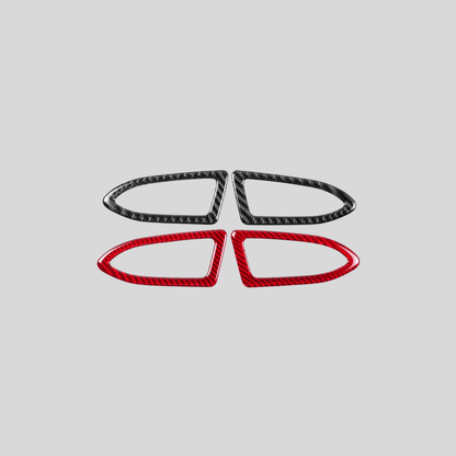 JDMuscle [22-26 WRX] P&S Series Carbon Fiber Dash AC Trim 2 PC | Black Carbon Fiber/ Red Carbon Fiber - Graveyard Performance