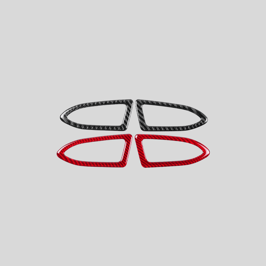 JDMuscle [22-26 WRX] P&S Series Carbon Fiber Dash AC Trim 2 PC | Black Carbon Fiber/ Red Carbon Fiber - Graveyard Performance