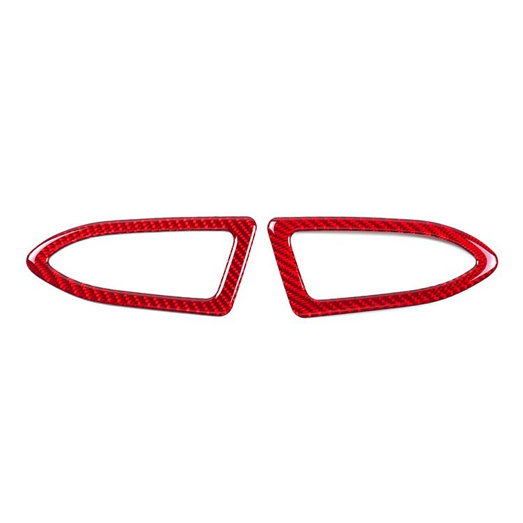 JDMuscle [22-26 WRX] P&S Series Carbon Fiber Dash AC Trim 2 PC | Black Carbon Fiber/ Red Carbon Fiber - Graveyard Performance
