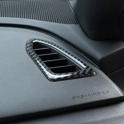 JDMuscle [22-26 WRX] P&S Series Carbon Fiber Dash AC Trim 2 PC | Black Carbon Fiber/ Red Carbon Fiber - Graveyard Performance