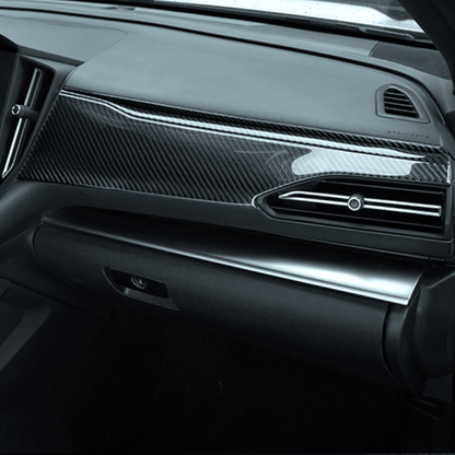 JDMuscle [22-26 WRX] P&S Series Carbon Fiber Dash Trim Covers 6 PC | Black Carbon Fiber/ Red Carbon Fiber - Graveyard Performance