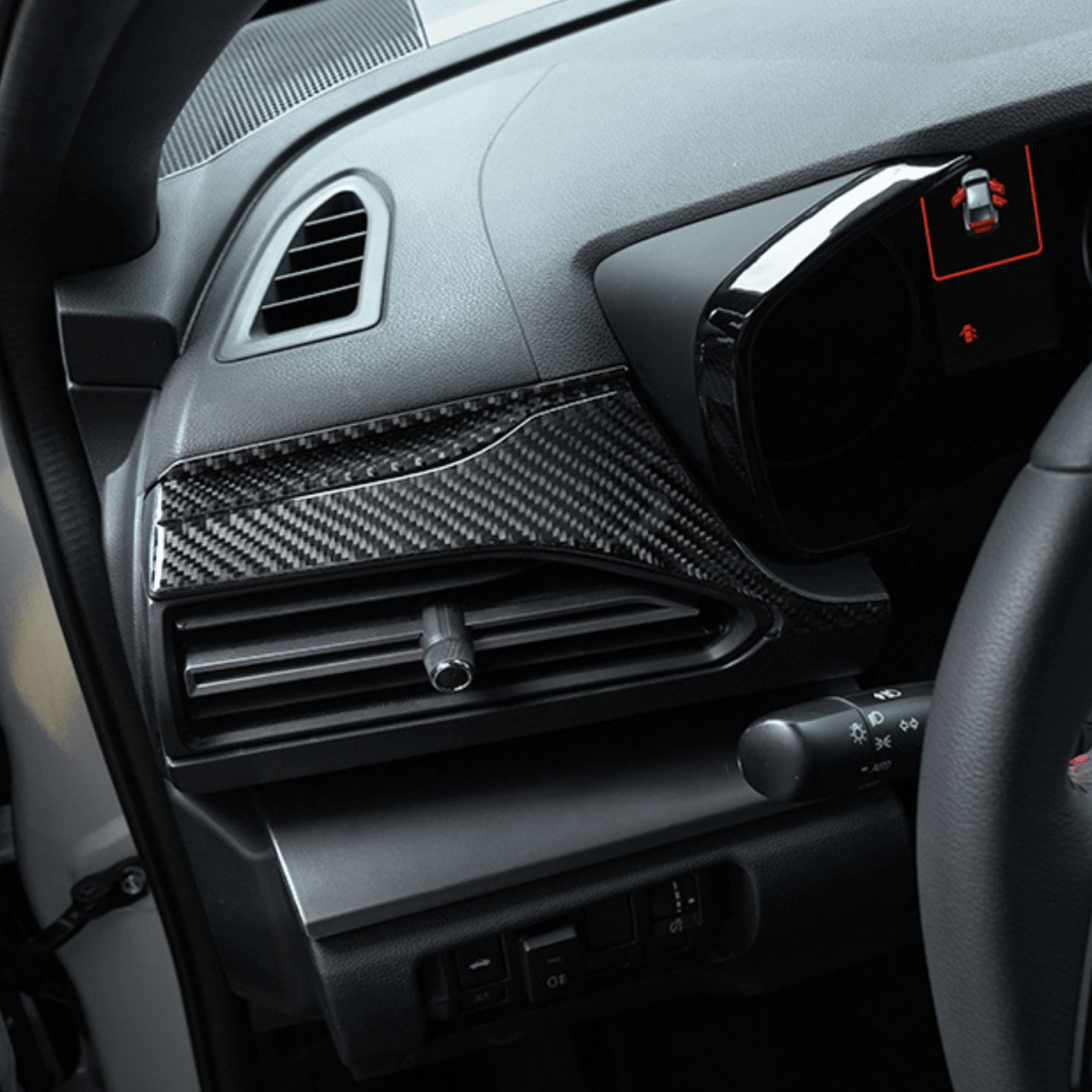 JDMuscle [22-26 WRX] P&S Series Carbon Fiber Dash Trim Covers 6 PC | Black Carbon Fiber/ Red Carbon Fiber - Graveyard Performance