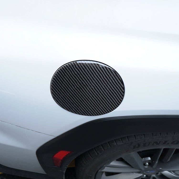 JDMuscle [22-26 WRX] P&S Series Carbon Fiber Fuel Door Cover | Black Carbon Fiber/ Red Carbon Fiber - Graveyard Performance