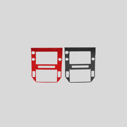 JDMuscle [22-26 WRX] P&S Series Carbon Fiber Infotainment Screen Trim Cover | Black Carbon Fiber/ Red Carbon Fiber - Graveyard Performance