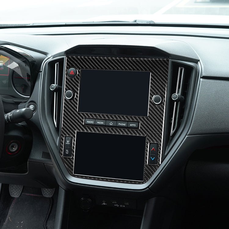 JDMuscle [22-26 WRX] P&S Series Carbon Fiber Infotainment Screen Trim Cover | Black Carbon Fiber/ Red Carbon Fiber - Graveyard Performance