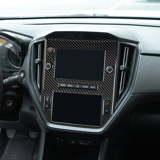 JDMuscle [22-26 WRX] P&S Series Carbon Fiber Infotainment Screen Trim Cover | Black Carbon Fiber/ Red Carbon Fiber - Graveyard Performance