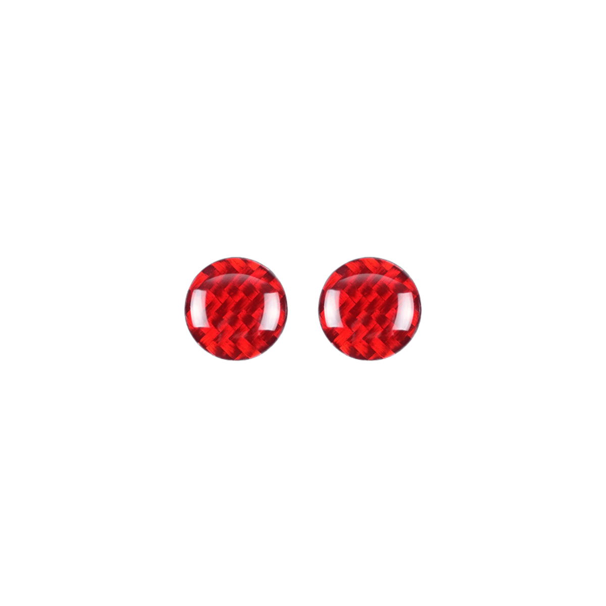 JDMuscle [22-26 WRX] P&S Series Carbon Fiber Infotainment Volume/Tune Buttons Covers 2 PC | Black Carbon Fiber/ Red Carbon Fiber - Graveyard Performance