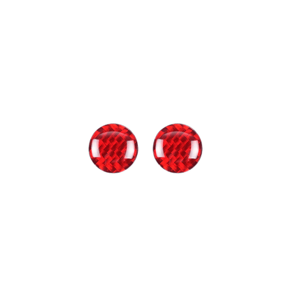 JDMuscle [22-26 WRX] P&S Series Carbon Fiber Infotainment Volume/Tune Buttons Covers 2 PC | Black Carbon Fiber/ Red Carbon Fiber - Graveyard Performance