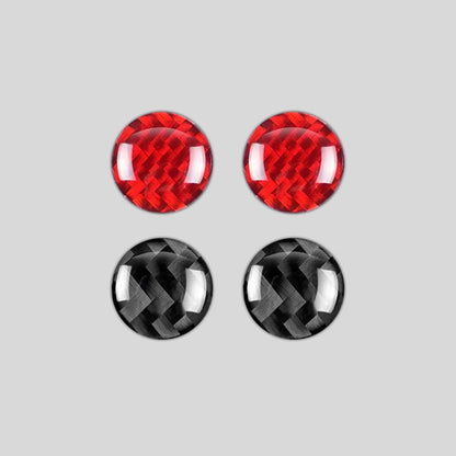 JDMuscle [22-26 WRX] P&S Series Carbon Fiber Infotainment Volume/Tune Buttons Covers 2 PC | Black Carbon Fiber/ Red Carbon Fiber - Graveyard Performance