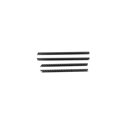 JDMuscle [22-26 WRX] P&S Series Carbon Fiber Interior Window Trim Covers 4 PC | Black Carbon Fiber/ Red Carbon Fiber - Graveyard Performance