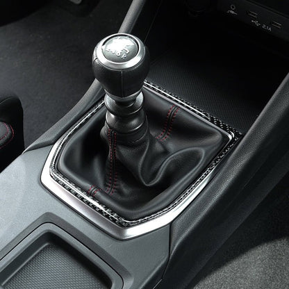 JDMuscle [22-26 WRX] P&S Series Carbon Fiber MT Shifter Trim | Black Carbon Fiber/ Red Carbon Fiber - Graveyard Performance