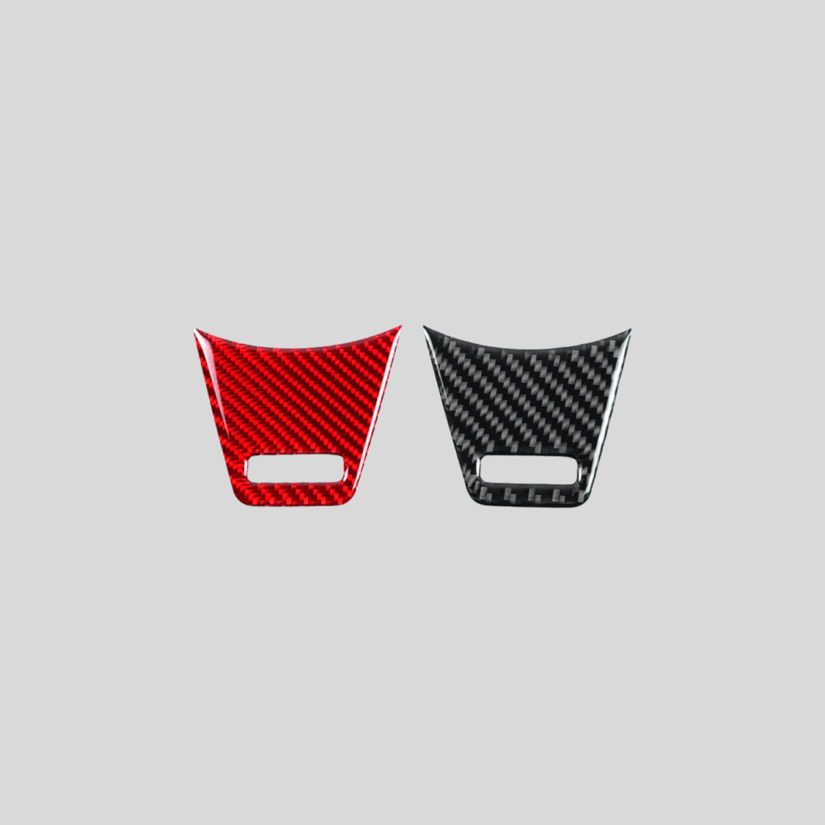 JDMuscle [22-26 WRX] P&S Series Carbon Fiber Steering Wheel Lower Trim Cover | Black Carbon Fiber/ Red Carbon Fiber - Graveyard Performance