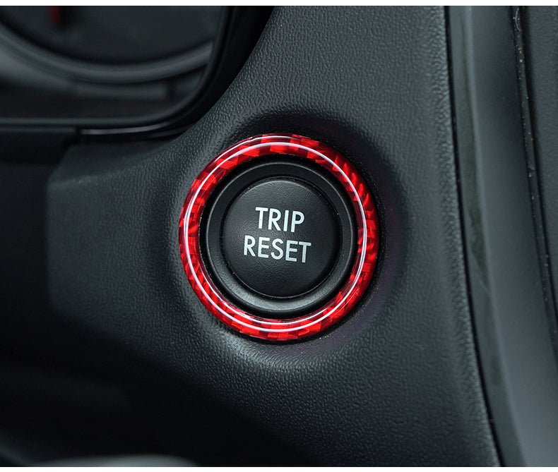 JDMuscle [22-26 WRX] P&S Series Carbon Fiber Trip Reset Button Frame Cover 1 PC | Black Carbon Fiber/ Red Carbon Fiber - Graveyard Performance