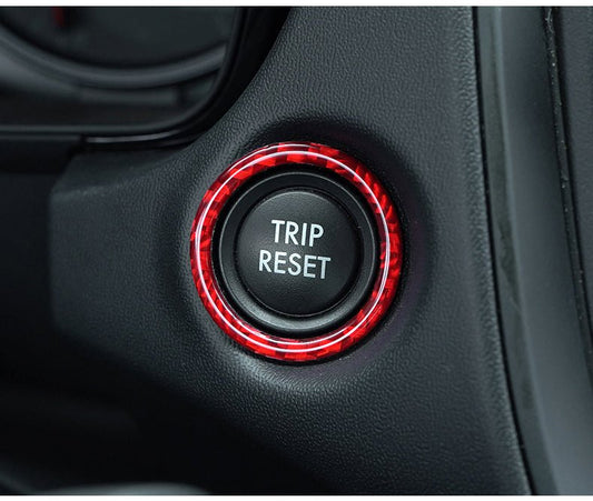 JDMuscle [22-26 WRX] P&S Series Carbon Fiber Trip Reset Button Frame Cover 1 PC | Black Carbon Fiber/ Red Carbon Fiber - Graveyard Performance