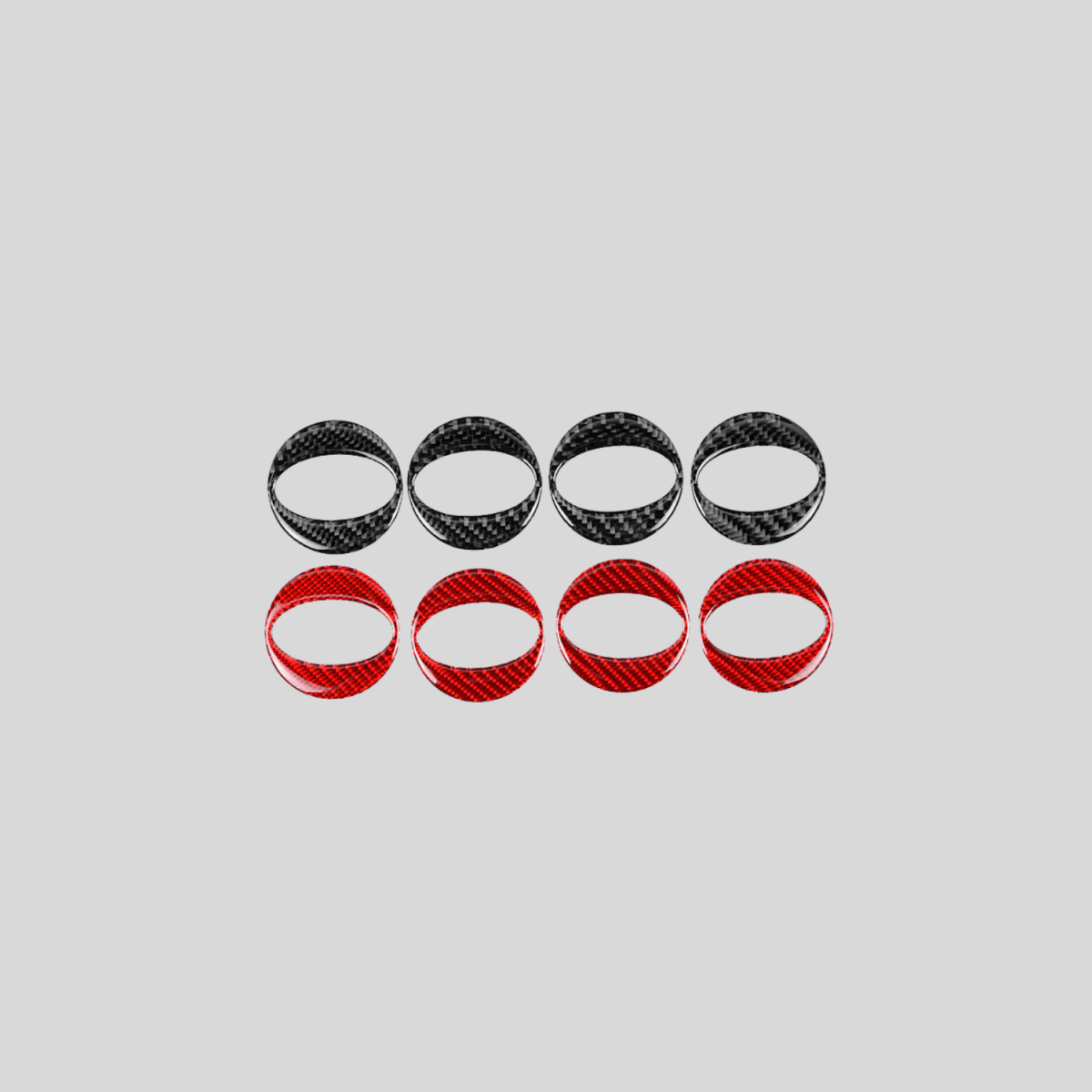 JDMuscle [22-26 WRX] P&S Series Carbon Fiber Wheel Center Cap Covers 4 PC | Black Carbon Fiber/ Red Carbon Fiber - Graveyard Performance