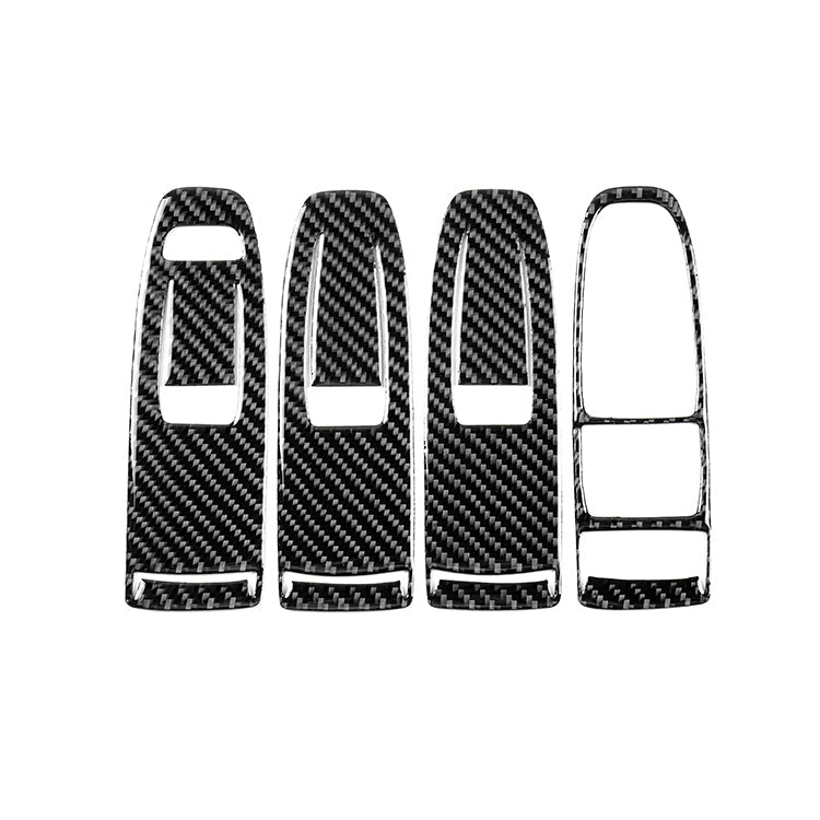 JDMuscle [22-26 WRX] P&S Series Carbon Fiber Window Switch Trim Covers 4 PC | Black Carbon Fiber/ Red Carbon Fiber - Graveyard Performance