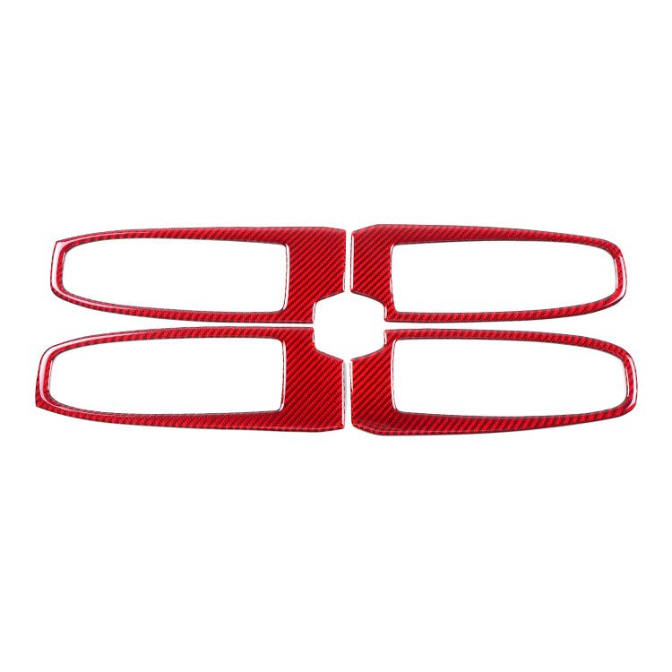 JDMuscle [22-26 WRX] P&S Series Carbon Fiber Window Switch Trim Covers 4 PC | Black Carbon Fiber/ Red Carbon Fiber - Graveyard Performance