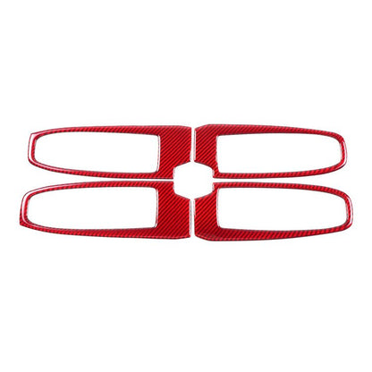 JDMuscle [22-26 WRX] P&S Series Carbon Fiber Window Switch Trim Covers 4 PC | Black Carbon Fiber/ Red Carbon Fiber - Graveyard Performance
