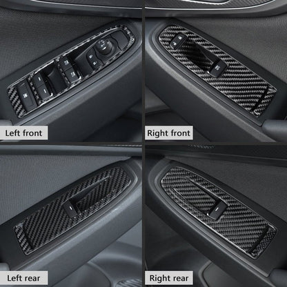 JDMuscle [22-26 WRX] P&S Series Carbon Fiber Window Switch Trim Covers 4 PC | Black Carbon Fiber/ Red Carbon Fiber - Graveyard Performance