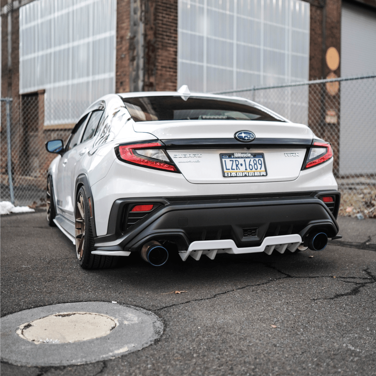JDMuscle [22-26 WRX] Rear Diffuser V1 | Paint Matched / Gloss Black / Cherry Red - Graveyard Performance