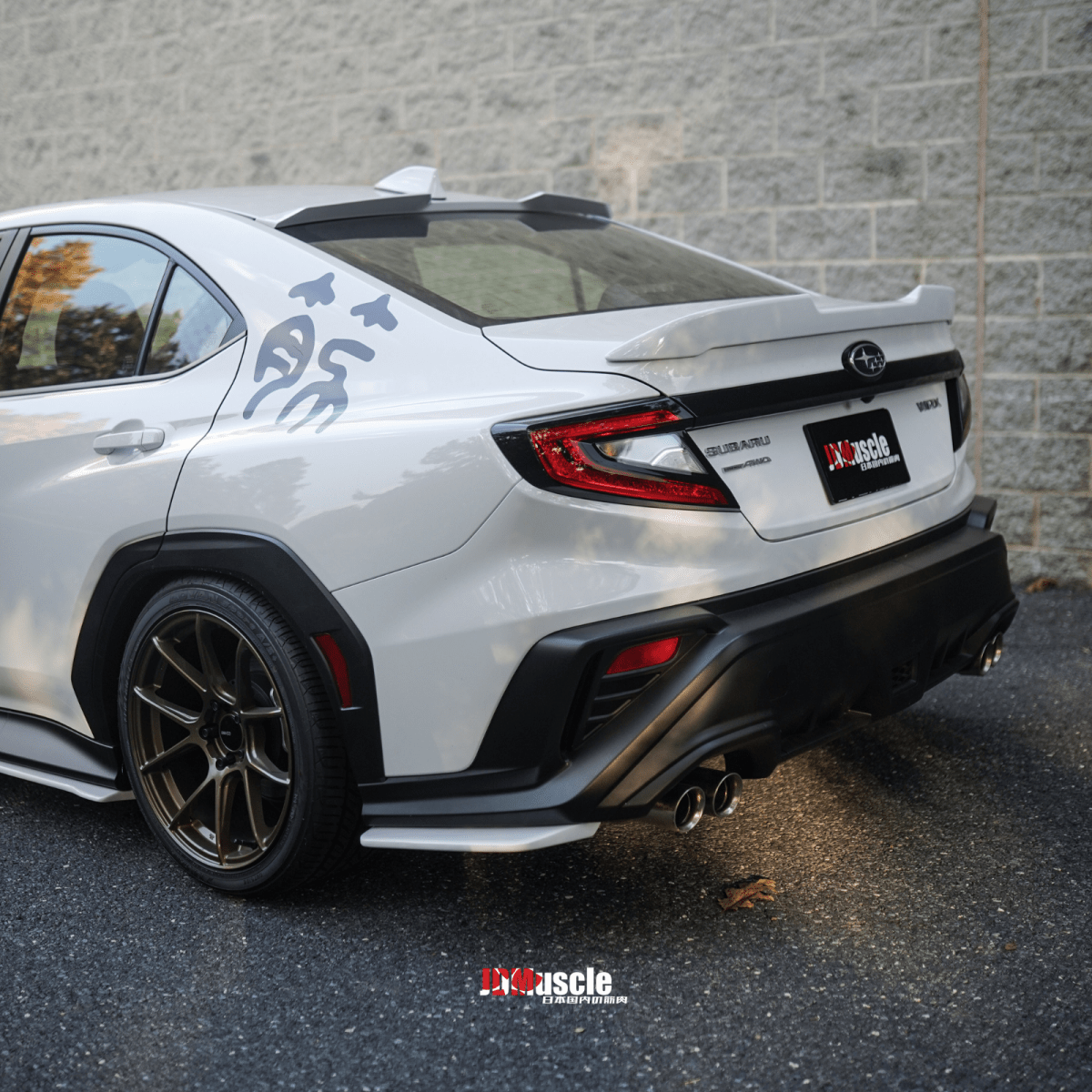 JDMuscle [22-26 WRX] Rear Spats - OE+ Style ABS / Paint Matched / Gloss Black - Graveyard Performance