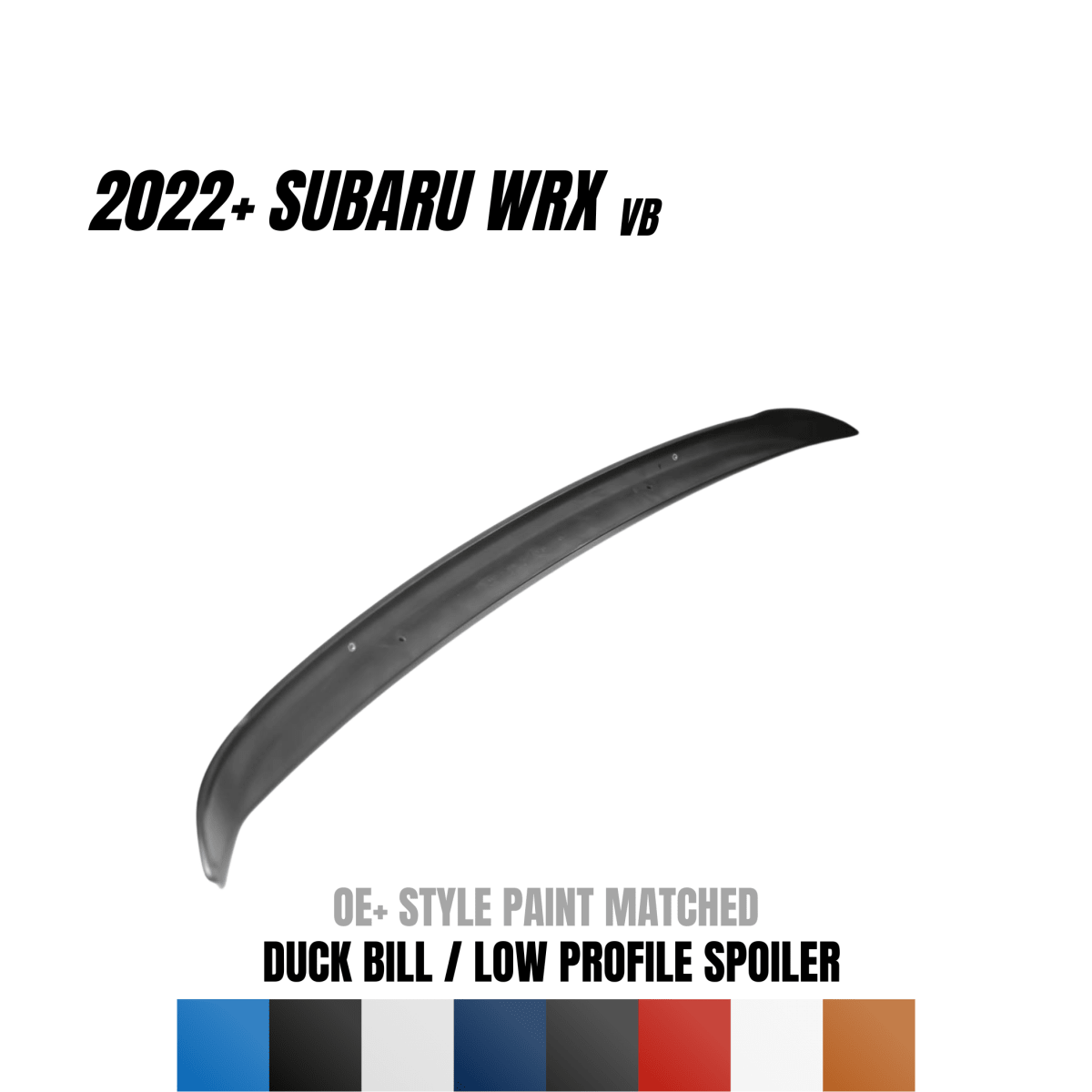 JDMuscle [22-26 WRX] STI Style Duck Bill Spoiler-Paint Matched/Gloss Black - Graveyard Performance