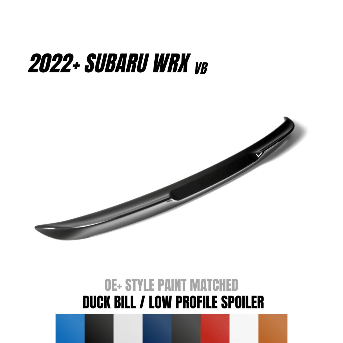 JDMuscle [22-26 WRX] STI Style Duck Bill Spoiler-Paint Matched/Gloss Black - Graveyard Performance