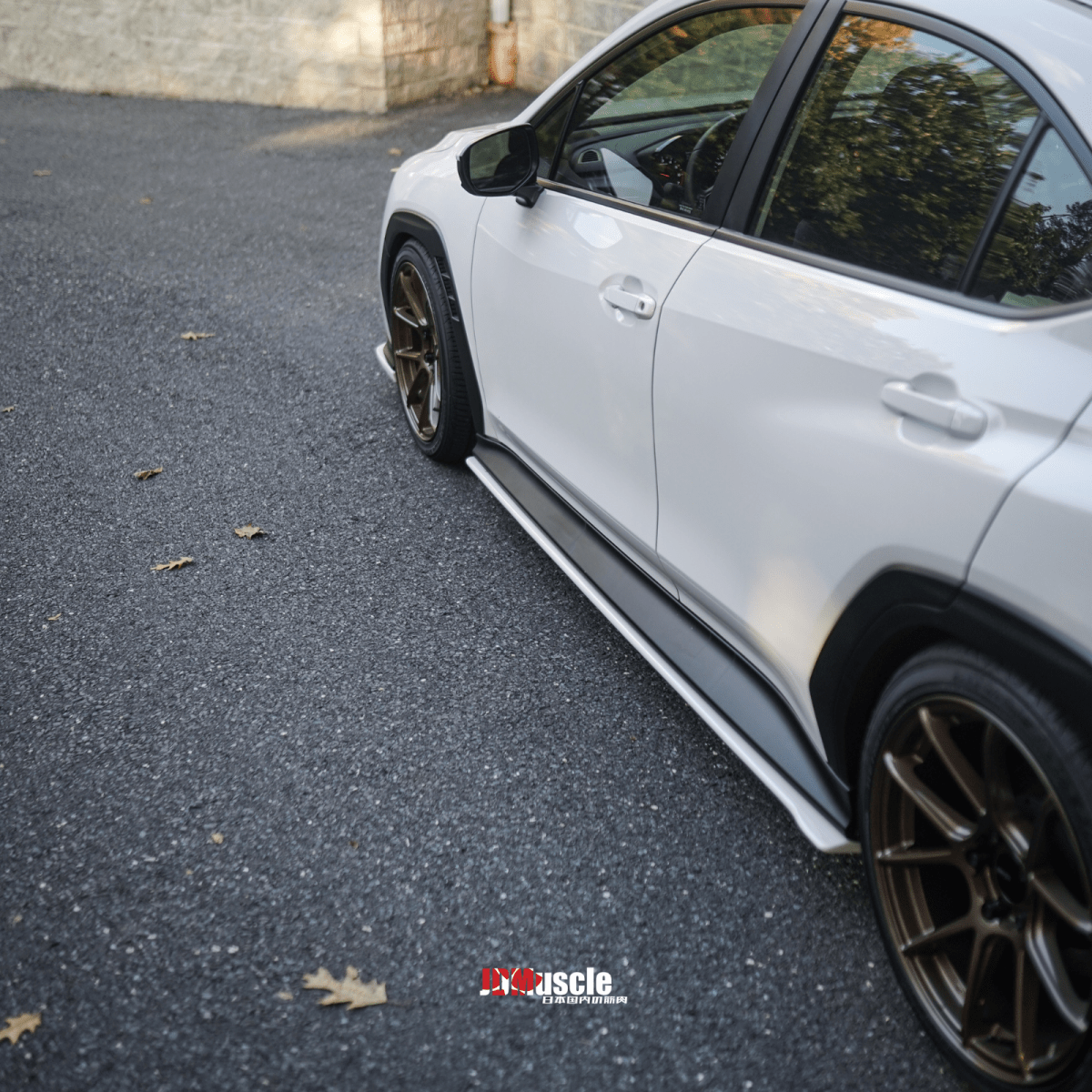 JDMuscle [22-26 WRX] STI Style Side Skirts-Paint Matched/Gloss Black - Graveyard Performance