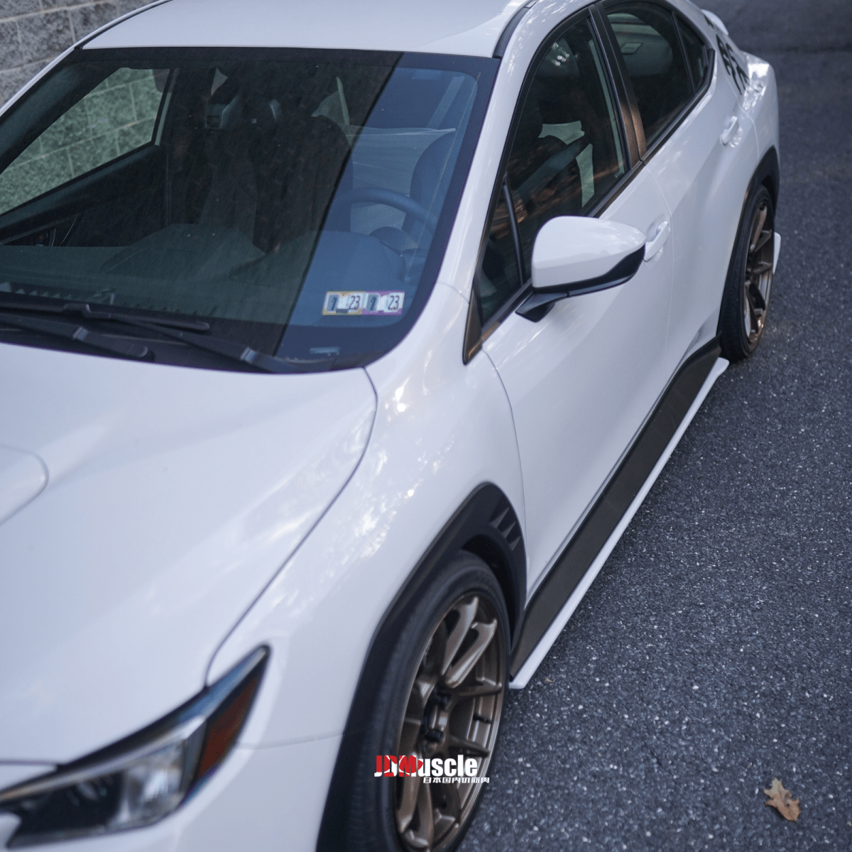 JDMuscle [22-26 WRX] STI Style Side Skirts-Paint Matched/Gloss Black - Graveyard Performance