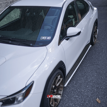 JDMuscle [22-26 WRX] STI Style Side Skirts-Paint Matched/Gloss Black - Graveyard Performance