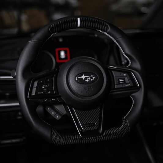 JDMuscle [22-26 WRX] Tanso Carbon Fiber Steering Wheel Lower Trim Cover | JDM-WRX22-527 - Graveyard Performance