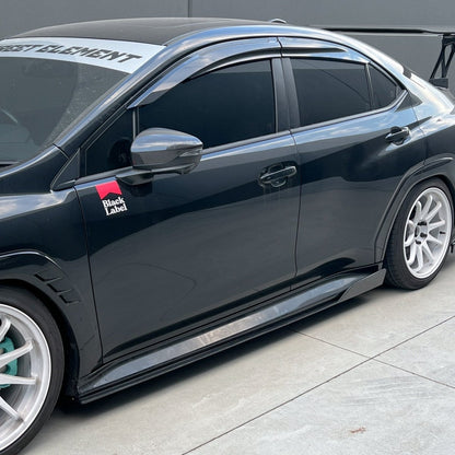 JDMuscle [22-26 WRX] Tanso Carbon Fiber V2 Side Skirts - Graveyard Performance