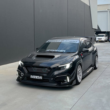JDMuscle [22-26 WRX] Tanso Carbon Fiber V2 Side Skirts - Graveyard Performance