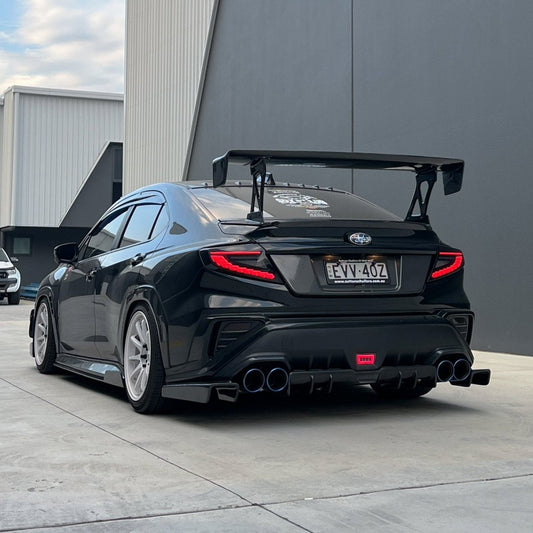 JDMuscle [22-26 WRX] Tanso Carbon Fiber V2 Side Skirts - Graveyard Performance