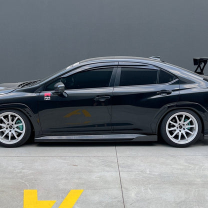 JDMuscle [22-26 WRX] Tanso Carbon Fiber V2 Side Skirts - Graveyard Performance